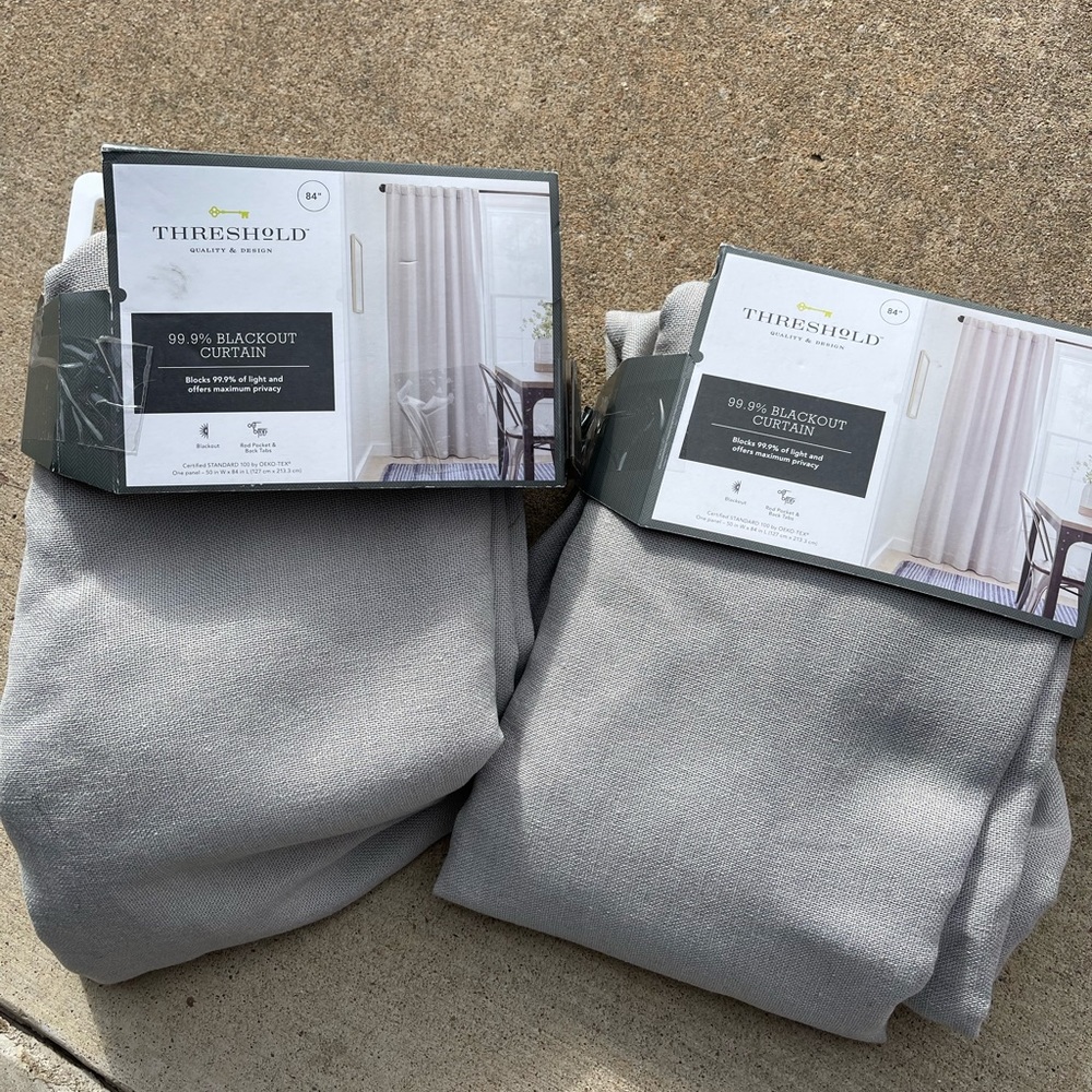 Blackout Aruba Curtain Panel - Threshold